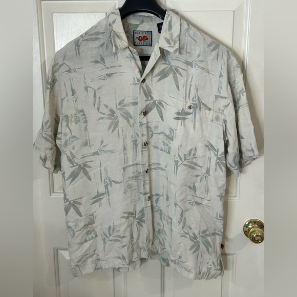 Bugle Boy Other - Vtg 90’s Bugle Boy Short Sleeve Shirt Men’s Large Silk Rayon Hawaiian Print